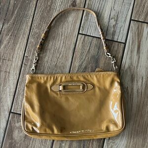 Jimmy Choo Glossy Mustard Shoulder Bag
